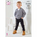 King Cole Child's & Men's Sweater Knitting Pattern 6137 - Double knit | Buy Online from The Home Crafters