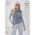 King Cole Ladies Round & V - Neck Waistcoats Knitting Pattern 6174 - Double Knit | Buy Online from The Home Crafters