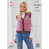 King Cole Ladies Round & V - Neck Waistcoats Knitting Pattern 6174 - Double Knit | Buy Online from The Home Crafters
