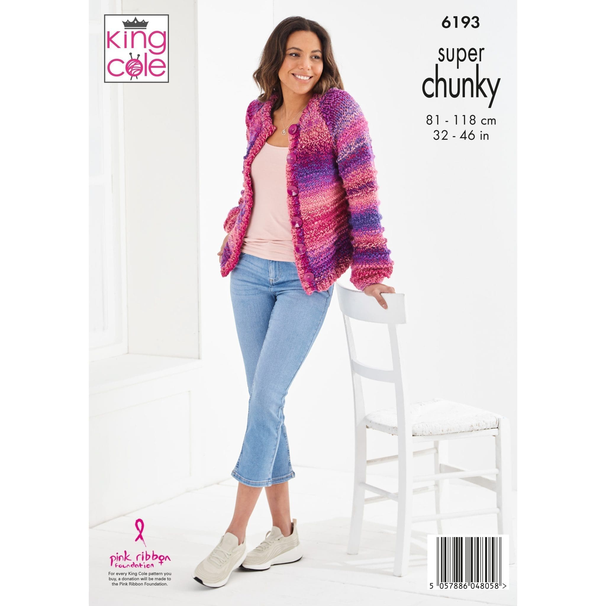 King Cole Ladies Super Chunky Cardigan and Jumper Knitting Pattern 6193 - Super Chunky | Buy Online from The Home Crafters
