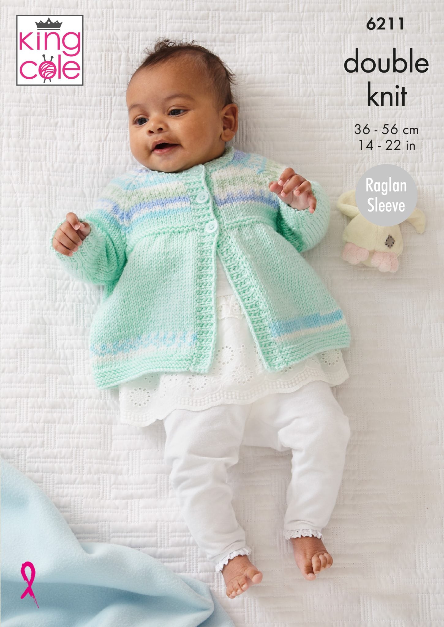 King Cole Babies Cardigan, Sweater, Matinee Coat & Hat Knitting Pattern 6211 - Double Knit | Buy Online from The Home Crafters