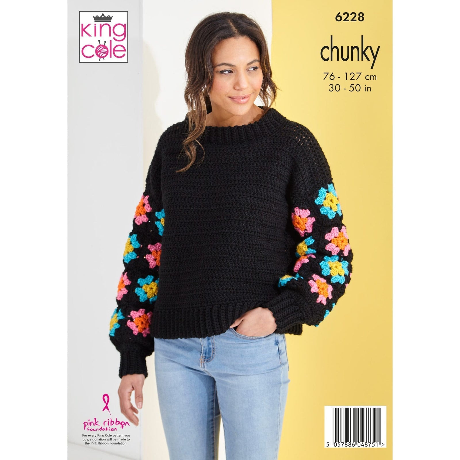King Cole Ladies Jumpers Crochet Pattern 6228 - Chunky | Buy Online from The Home Crafters