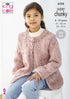 King Cole Easy Knit Childs Sweater & Coatigan Knitting Pattern 6358 - Super Chunky | Buy Online from The Home Crafters