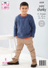 King Cole Easy Knit Childs Sweater & Coatigan Knitting Pattern 6358 - Super Chunky | Buy Online from The Home Crafters