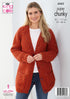 King Cole Ladies Sweater & Cardigan Knitting Pattern 6362 - Super Chunky | Buy Online from The Home Crafters