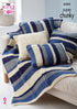 King Cole Throw & Cushion Covers Knitting Pattern 6363 - Super Chunky | Buy Online from The Home Crafters