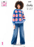 King Cole Ladies Flower Cardigan & Jumper Crochet Pattern 6489 - Chunky | Buy Online from The Home Crafters