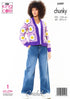 King Cole Ladies Flower Cardigan & Jumper Crochet Pattern 6489 - Chunky | Buy Online from The Home Crafters