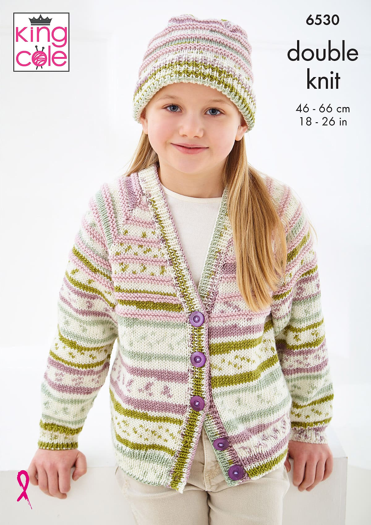 King Cole Babies & Childs Cardigan & Hat Knitting Pattern 6530 - Double Knit | Buy Online from The Home Crafters