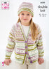 King Cole Babies & Childs Cardigan & Hat Knitting Pattern 6530 - Double Knit | Buy Online from The Home Crafters
