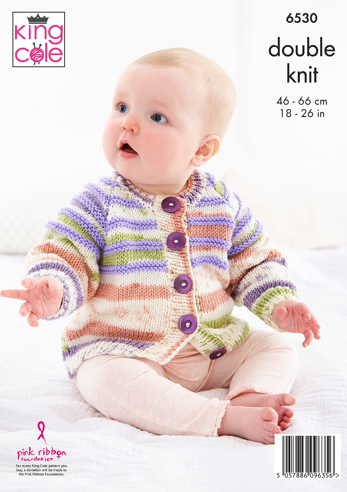King Cole Babies & Childs Cardigan & Hat Knitting Pattern 6530 - Double Knit | Buy Online from The Home Crafters