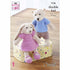 King Cole Novelty Toy Amigurumi Bear & Rabbit Crochet Pattern 9126 - Double Knit