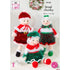 King Cole Novelty Christmas Dolls Knitting Pattern 9170 - Tinsel Chunky & DK