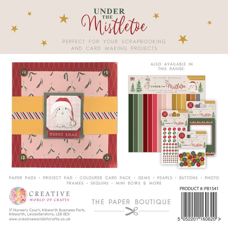 The Paper Boutique: Under the Mistletoe 8x8' Project Pad | Buy Online from The Home Crafters