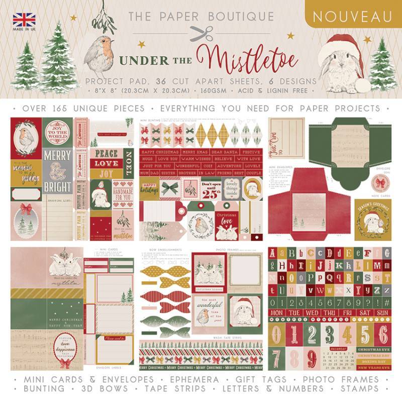 The Paper Boutique: Under the Mistletoe 8x8" Project Pad