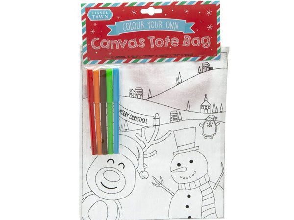 Colour Your Own Canvas Tote Bag