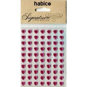 Self Adhesive Heart Shape Gems: 8mm - 70pc | Buy Online from The Home Crafters
