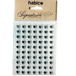Self Adhesive Heart Shape Gems: 8mm - 70pc | Buy Online from The Home Crafters