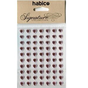 Self Adhesive Heart Shape Gems: 8mm - 70pc | Buy Online from The Home Crafters