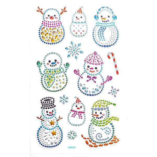 Festive Gem Stickers Sheet - Snowmen | Buy Online from The Home Crafters
