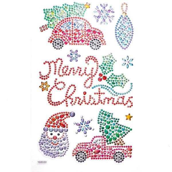 Festive Gem Stickers Sheet - Cars, Trucks & Christmas Trees | Buy Online from The Home Crafters
