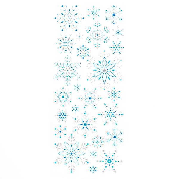 Festive Gem Stickers Sheet - Snowflakes | Buy Online from The Home Crafters