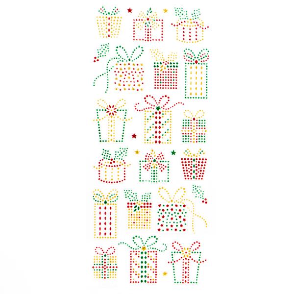Festive Gem Stickers Sheet - Presents | Buy Online from The Home Crafters
