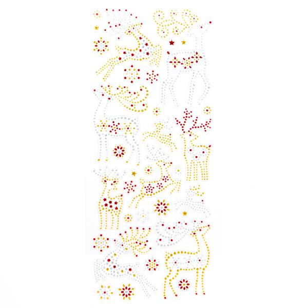 Festive Gem Stickers Sheet - Reindeer | Buy Online from The Home Crafters