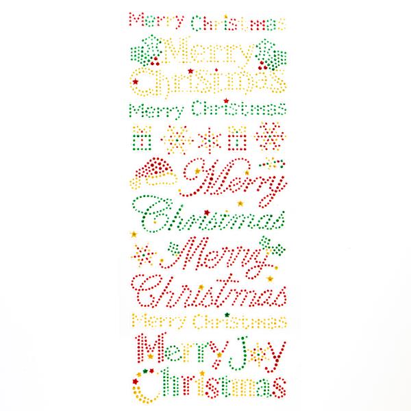 Festive Gem Stickers Sheet - Christmas Sentiments | Buy Online from The Home Crafters