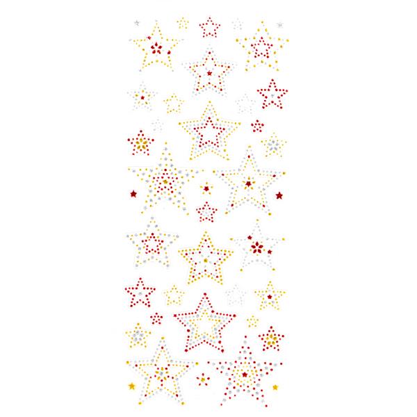 Festive Gem Stickers Sheet - Stars | Buy Online from The Home Crafters