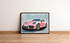 Glamorous Speed – Pink Porsche - Inspired Wall Art Print | Buy Online from The Home Crafters