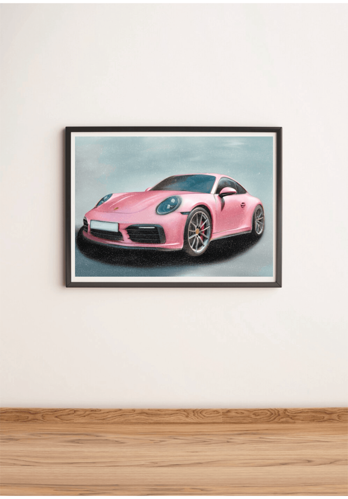 Glamorous Speed – Pink Porsche - Inspired Wall Art Print | Buy Online from The Home Crafters