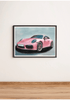 Glamorous Speed – Pink Porsche - Inspired Wall Art Print | Buy Online from The Home Crafters