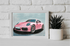 Glamorous Speed – Pink Porsche - Inspired Wall Art Print | Buy Online from The Home Crafters