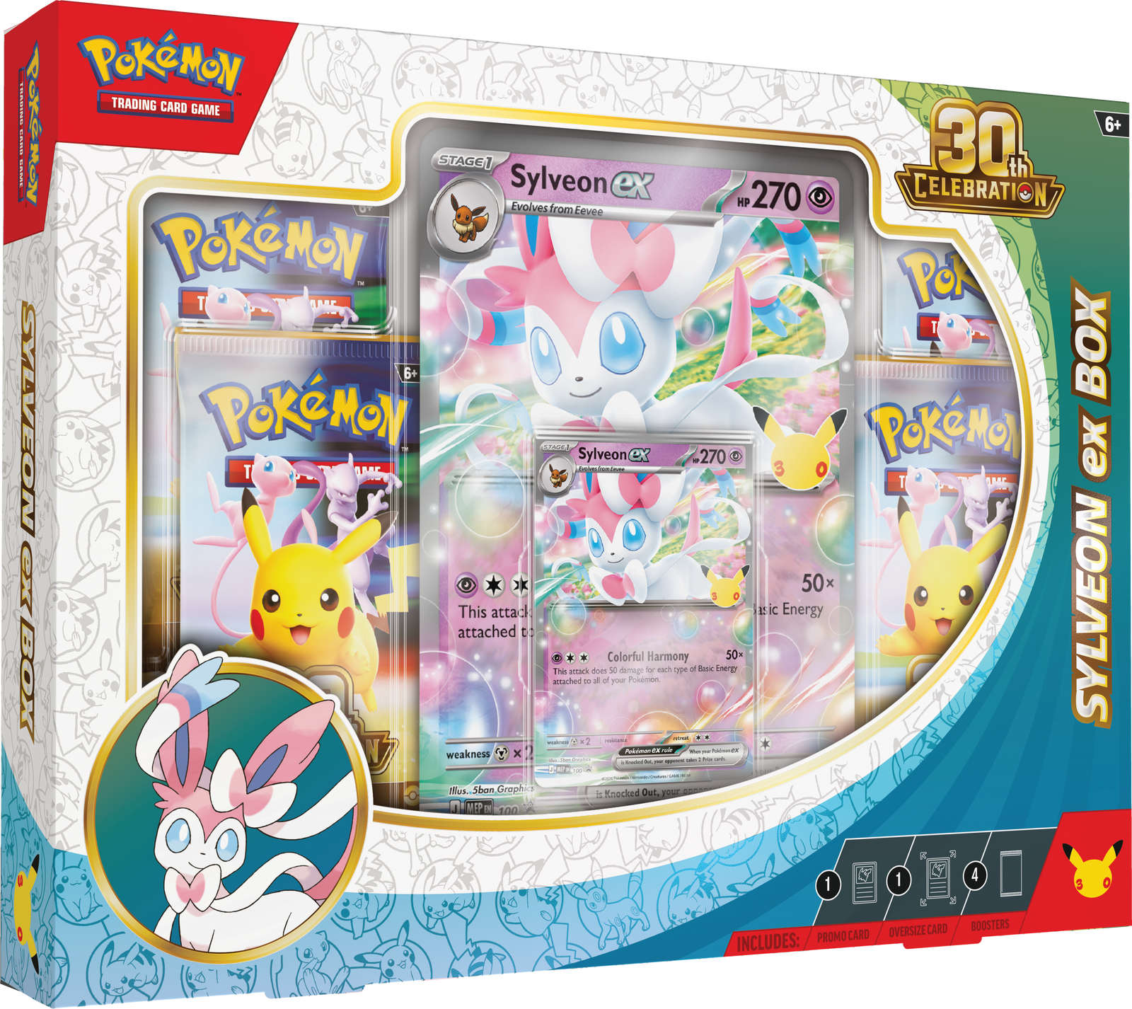 Pokemon TCG: 30th Celebration Sylveon ex Box