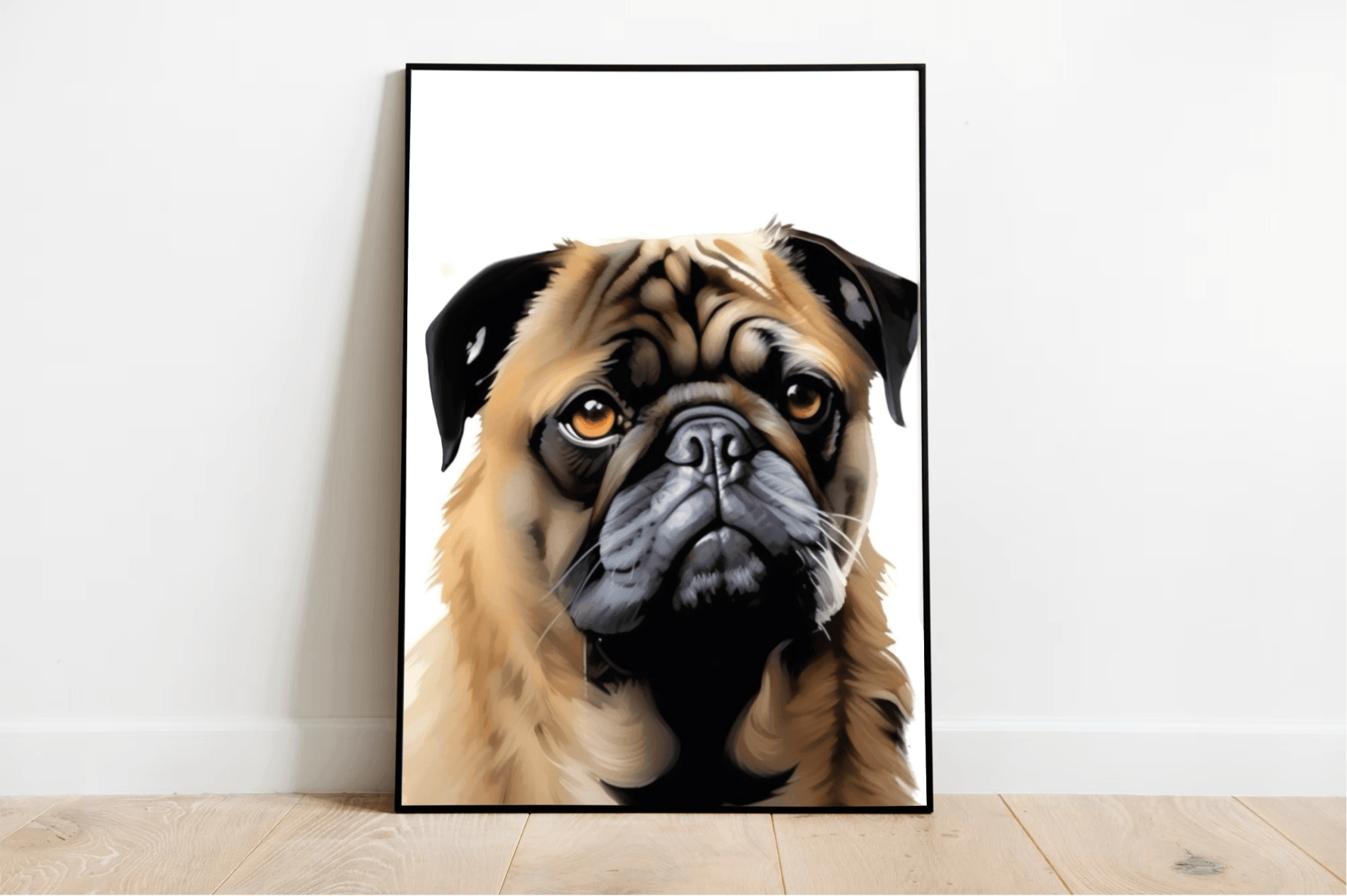 Pug Art Print | Cute Dog Wall Poster | A5 A4 A3 Unframed | Buy Online from The Home Crafters