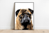 Pug Art Print | Cute Dog Wall Poster | A5 A4 A3 Unframed | Buy Online from The Home Crafters