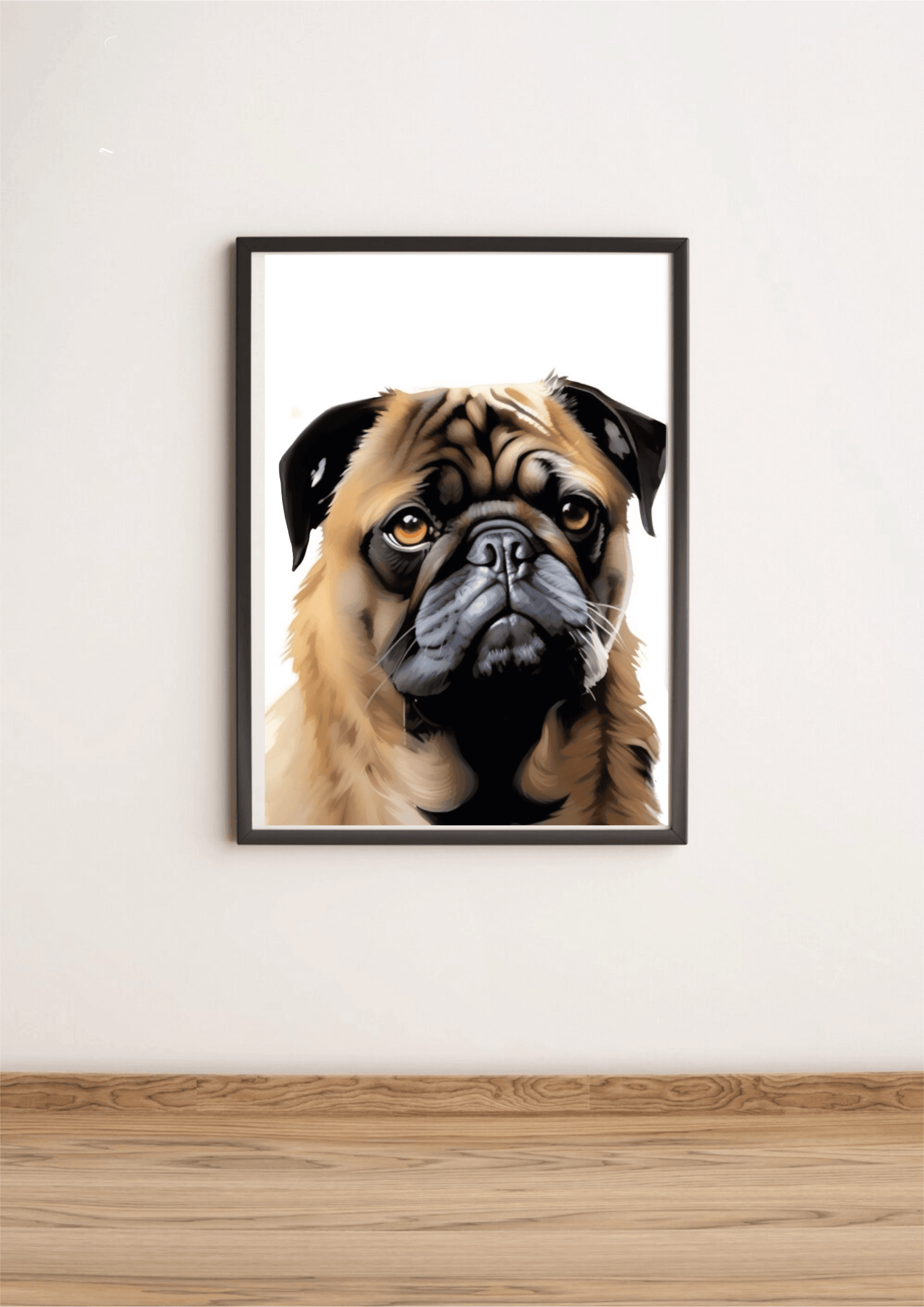 Pug Art Print | Cute Dog Wall Poster | A5 A4 A3 Unframed | Buy Online from The Home Crafters