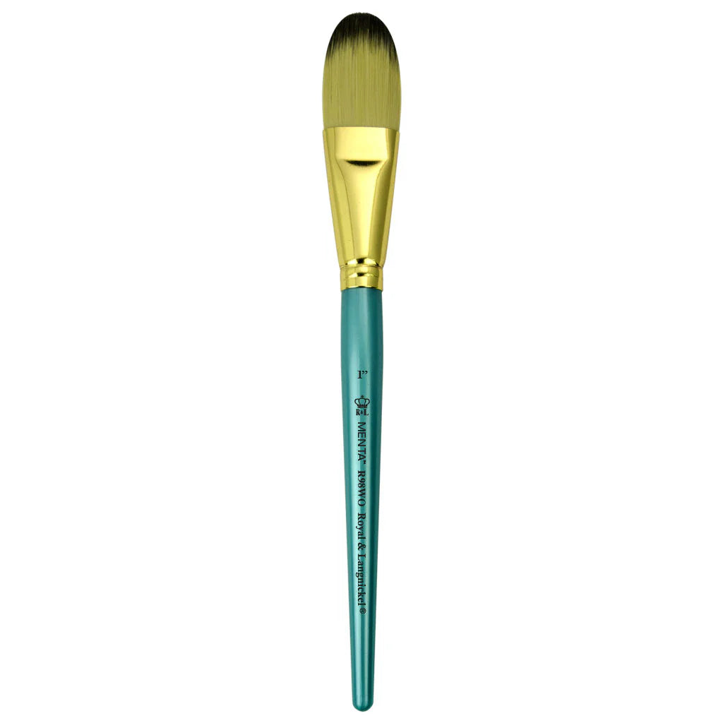 Menta Series 98: Synthetic Blend Paintbrush - Oval Wash