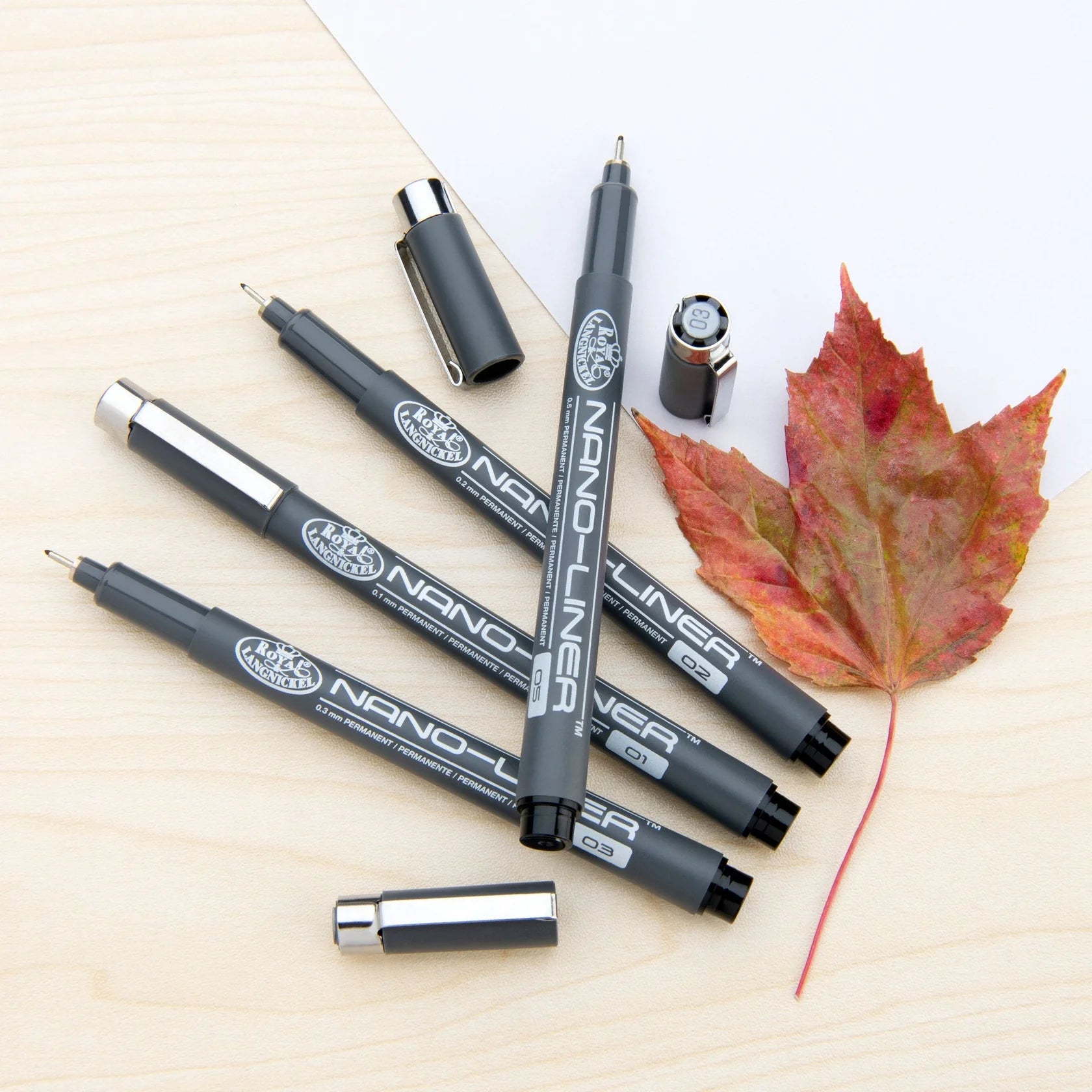 Royal & Langnickel 4pk Variety Black Nano Liners | Buy Online from The Home Crafters