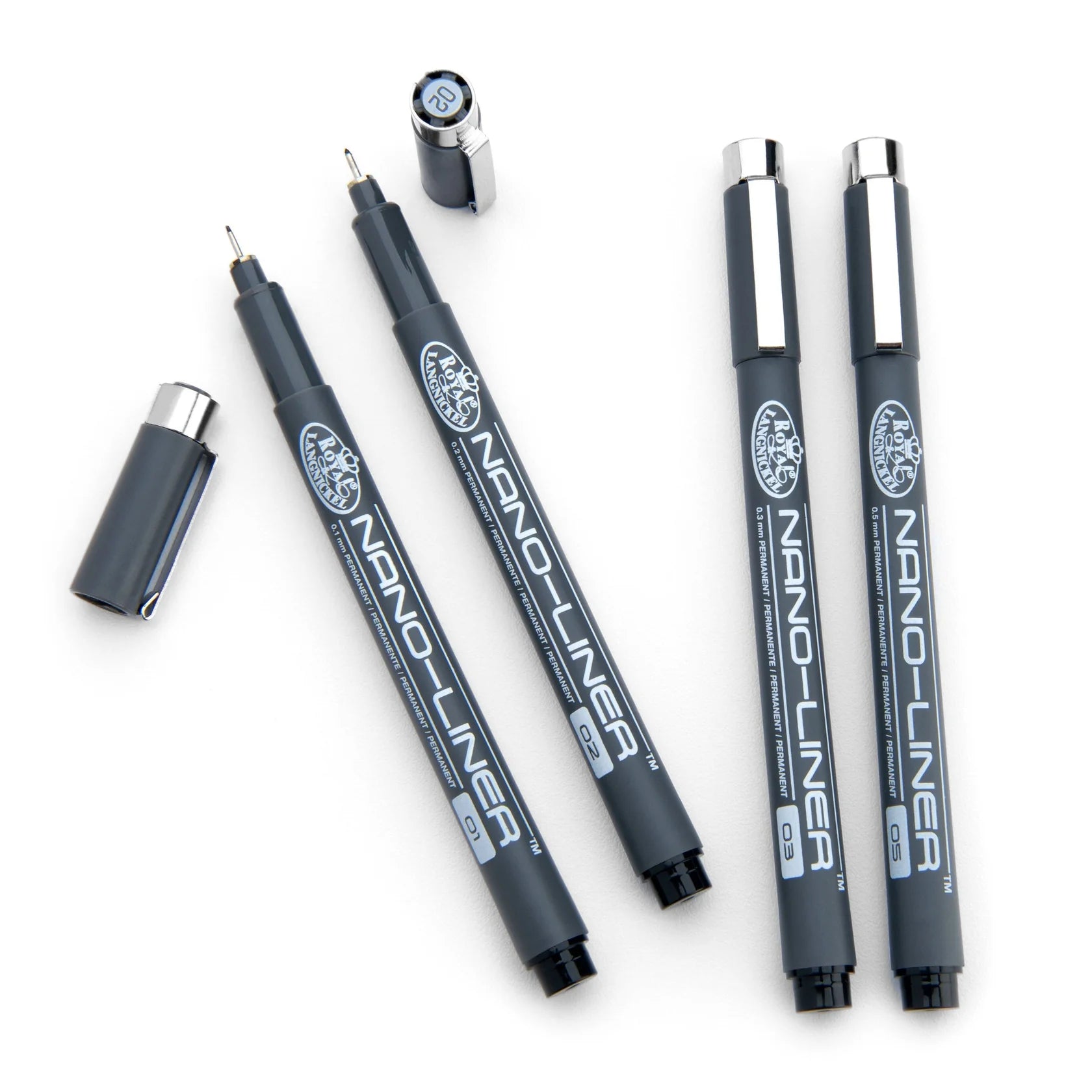 Royal & Langnickel 4pk Variety Black Nano Liners | Buy Online from The Home Crafters
