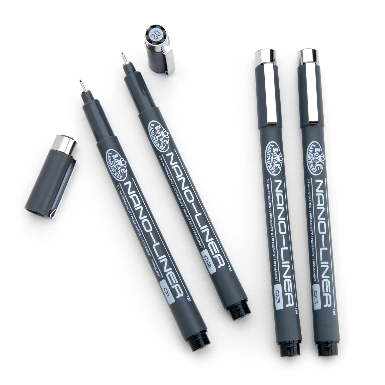 Royal & Langnickel 4pk Variety Black Nano Liners | Buy Online from The Home Crafters