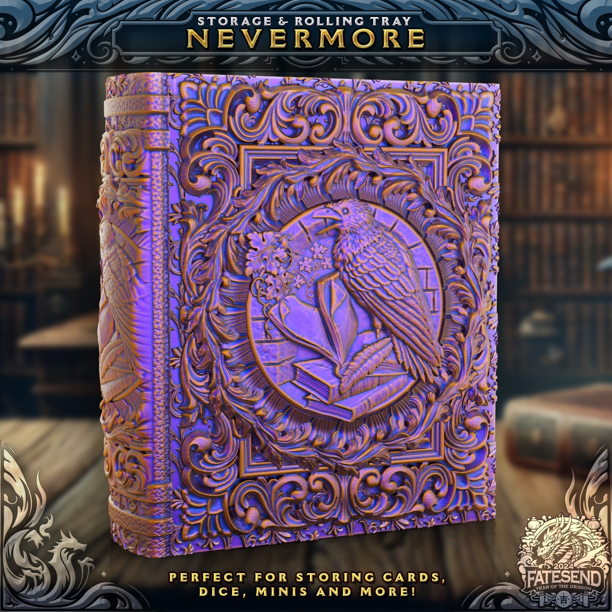 Dungeons and Dragons Tome Storage & Dice Tower | Buy Online from The Home Crafters