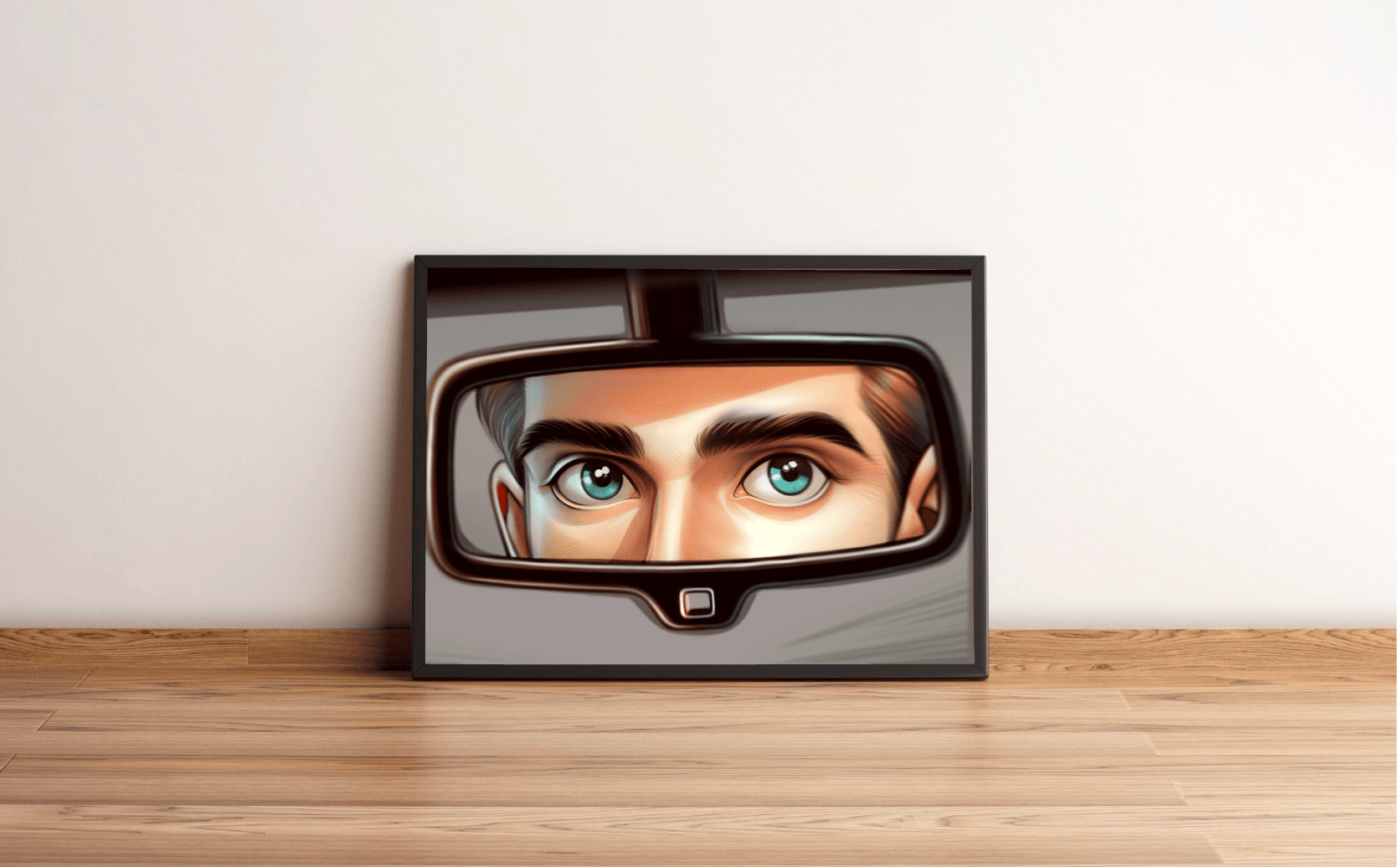 Reflections of the Journey – Eye Rearview Mirror Art Print | Buy Online from The Home Crafters