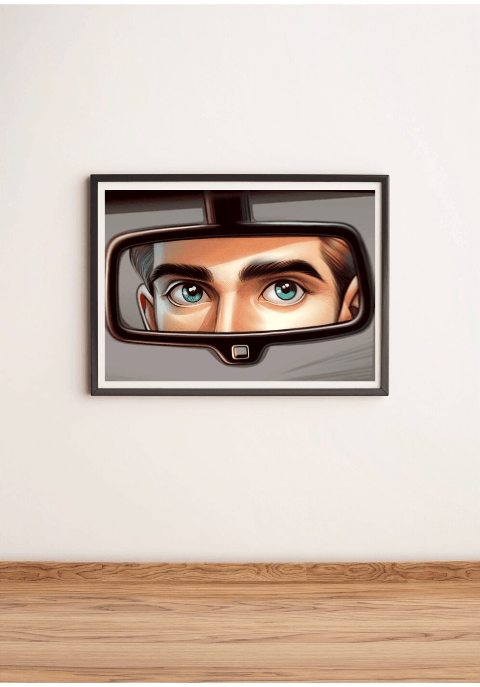 Reflections of the Journey – Eye Rearview Mirror Art Print | Buy Online from The Home Crafters