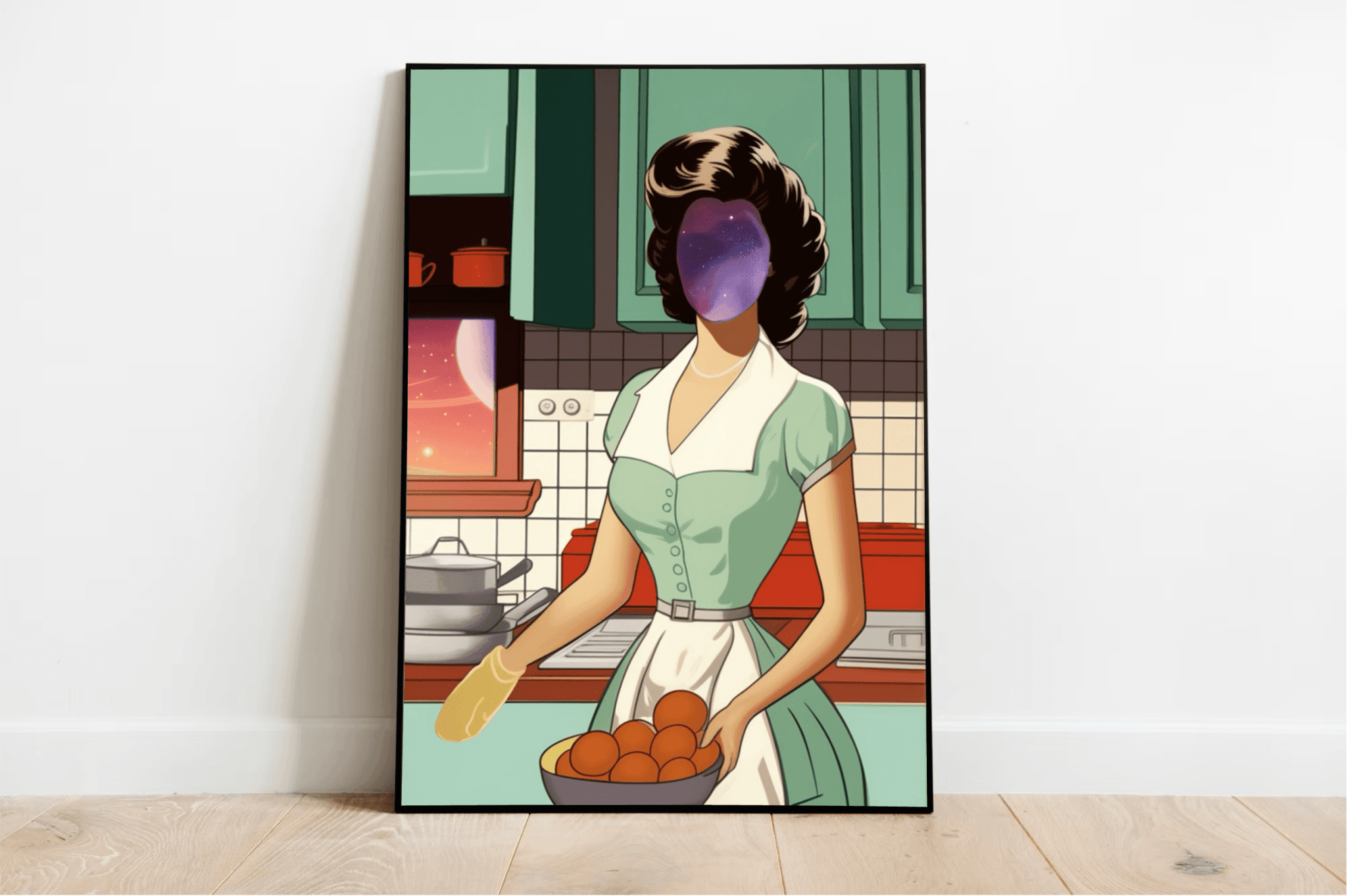 Cosmic Homemaker Print | Retro Space Wall Art A3 A4 A5 | Buy Online from The Home Crafters
