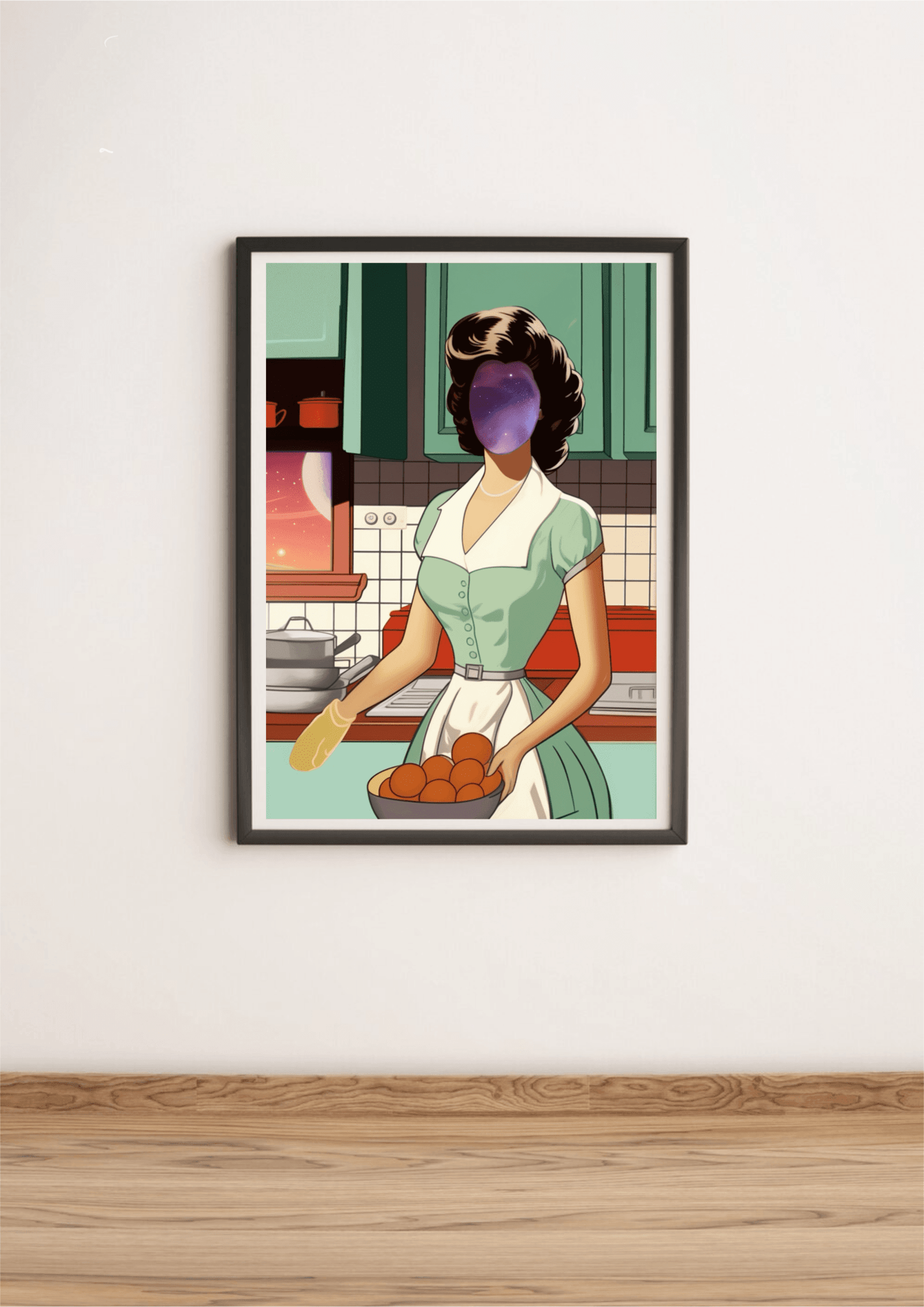 Cosmic Homemaker Print | Retro Space Wall Art A3 A4 A5 | Buy Online from The Home Crafters