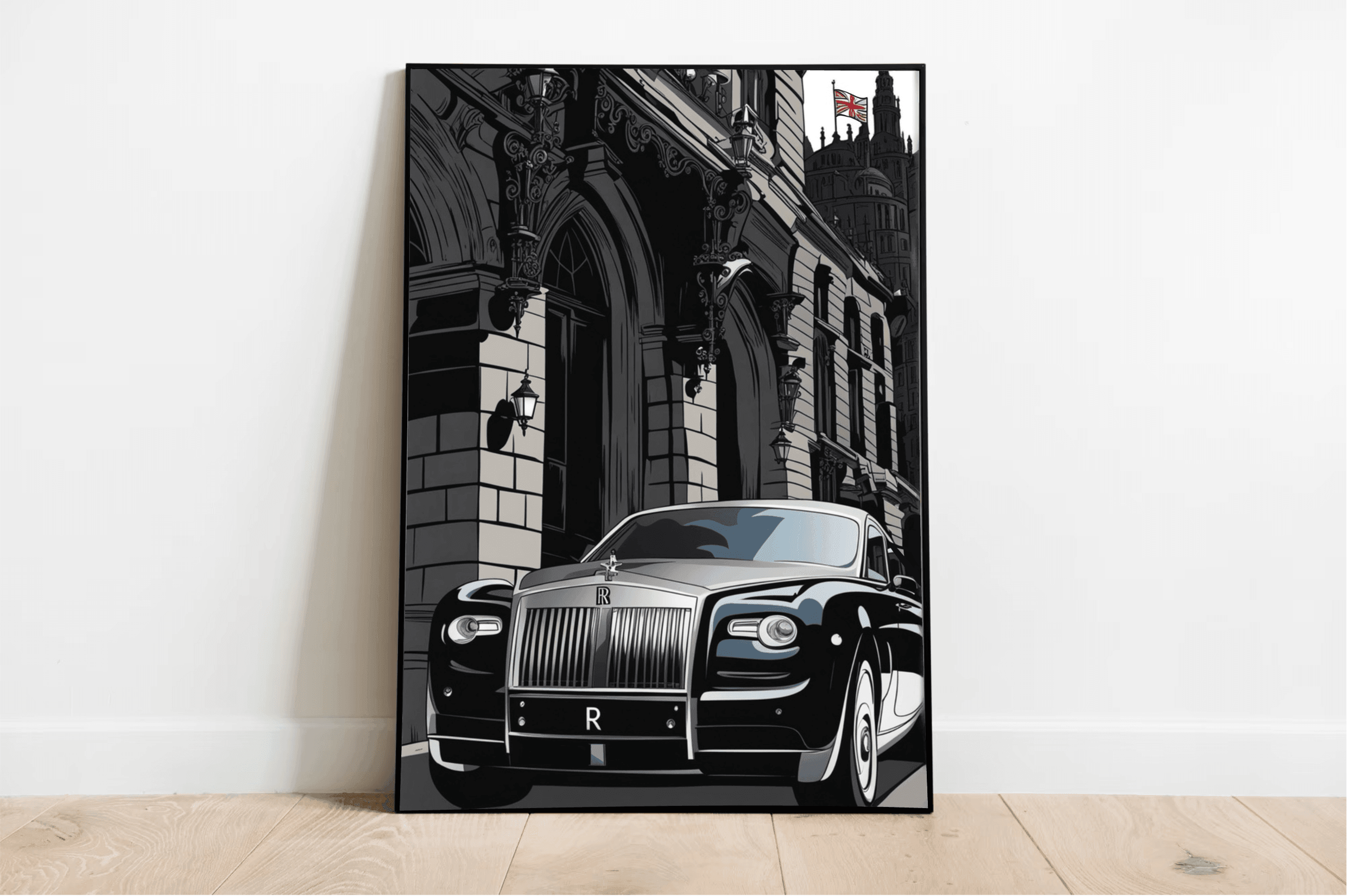 Luxury Black Car Wall Art | Elegant Vehicle Poster A3 A4 A5 | Buy Online from The Home Crafters