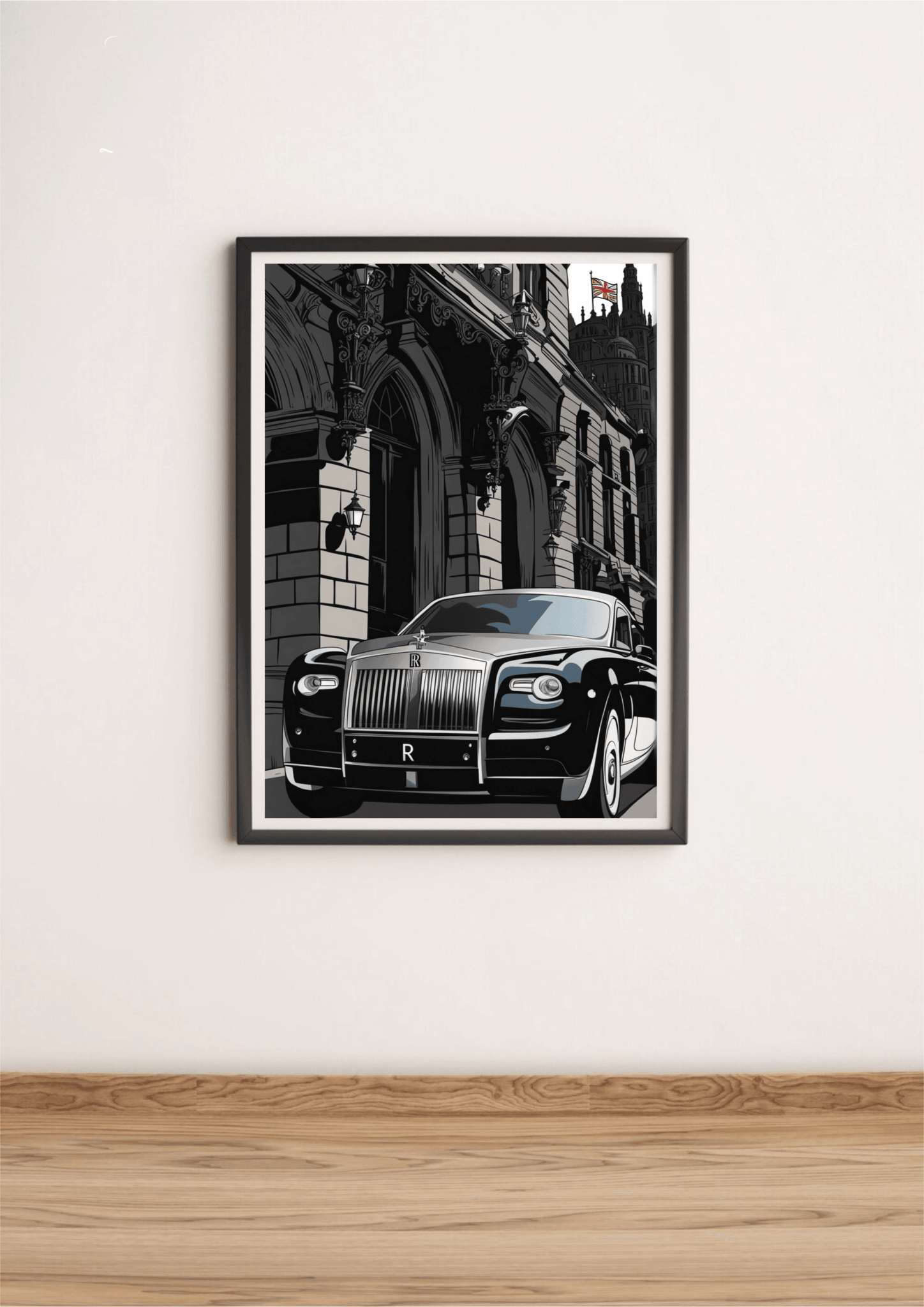 Luxury Black Car Wall Art | Elegant Vehicle Poster A3 A4 A5 | Buy Online from The Home Crafters