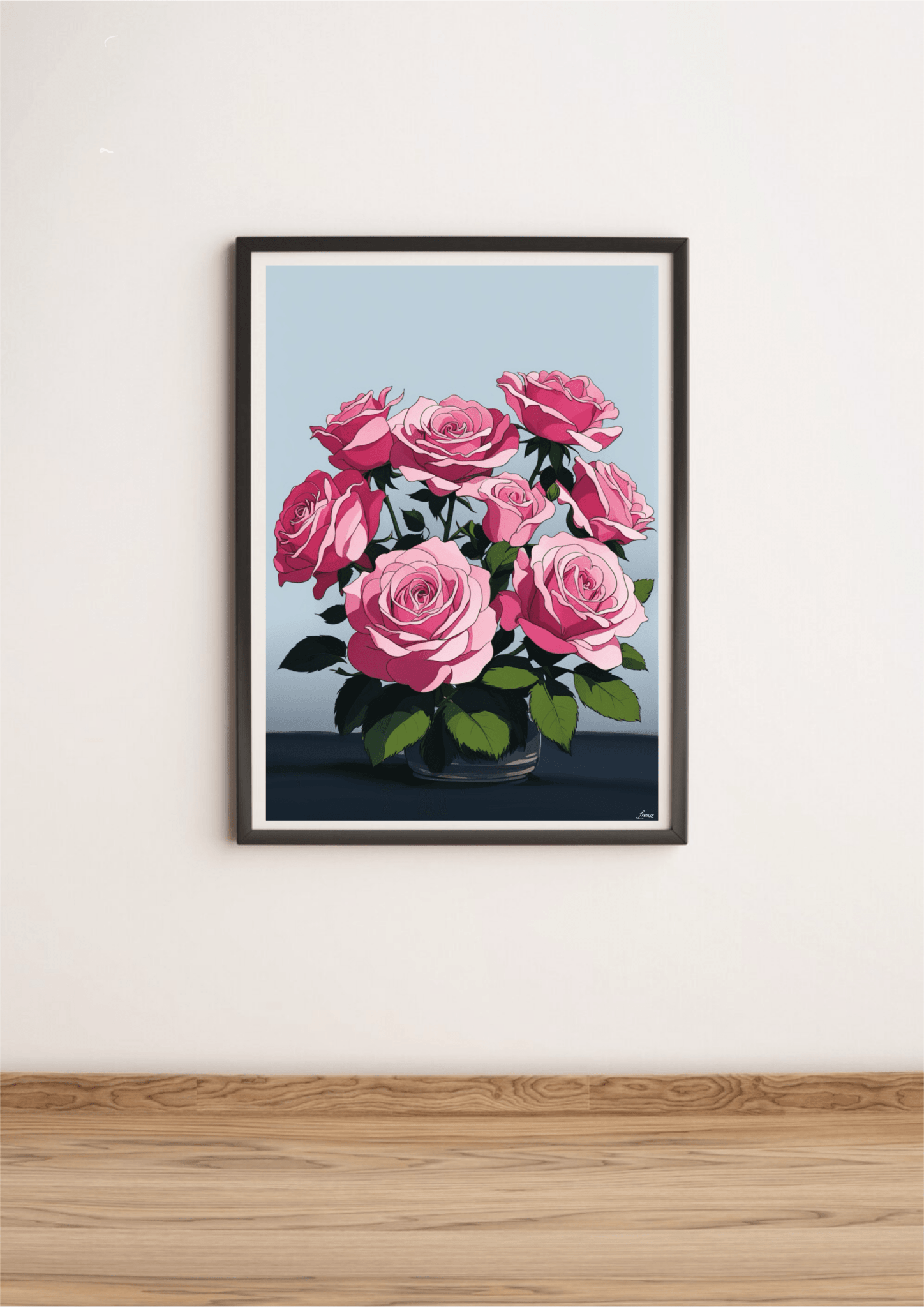 Romantic Rose Print | Elegant Floral Wall Art A3 A4 A5 | Buy Online from The Home Crafters